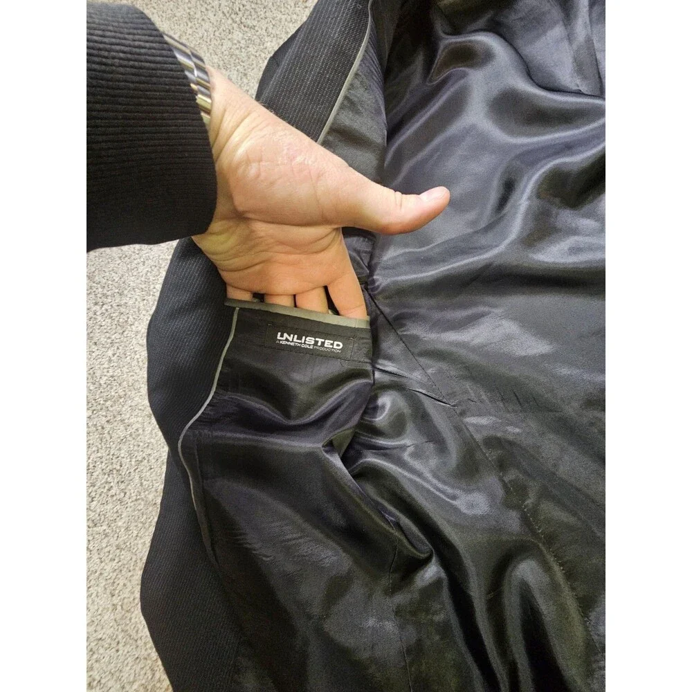 Kenneth Cole Reaction Unlisted Mens‎  Suit Jacket Blazer 42 L 35 W Black